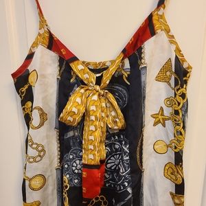 Stylish Women's Tank Top with Chain Print